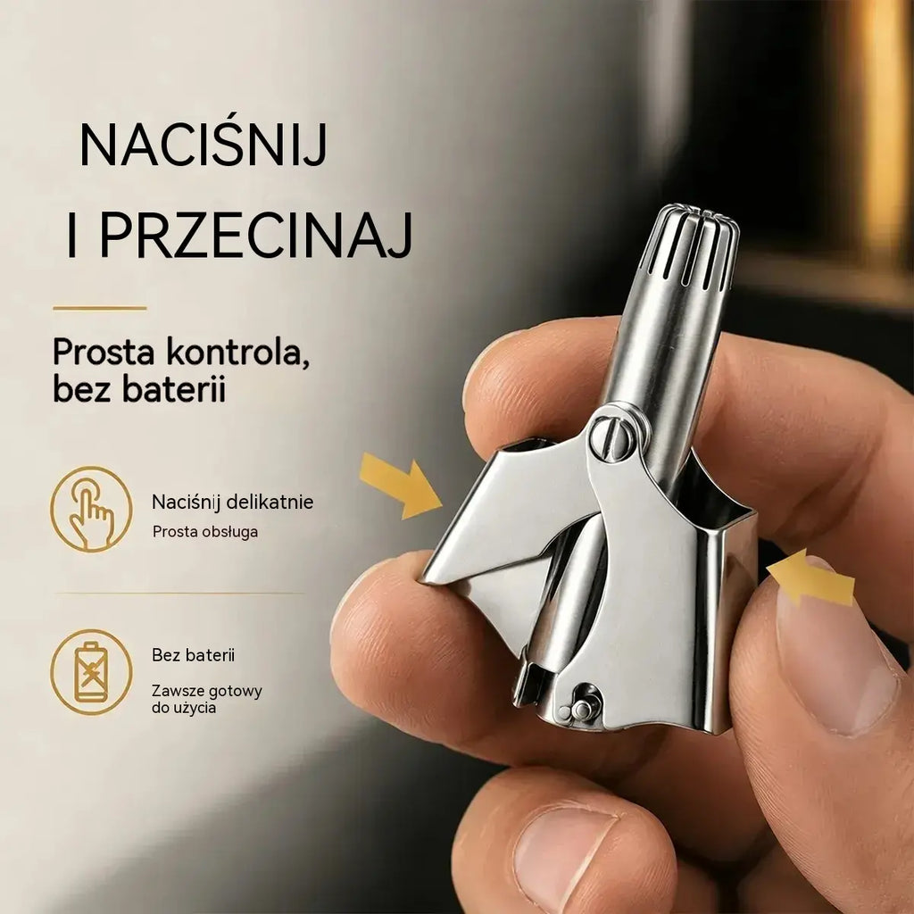 【2 sztuki】Ręczny mechaniczny trymer do włosów w nosie w stylu vintage.