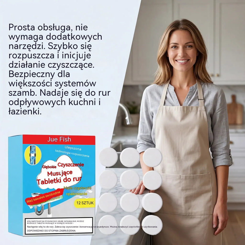 3 sztuki silnych tabletek musujących do rur Szybkie usuwanie zatorów