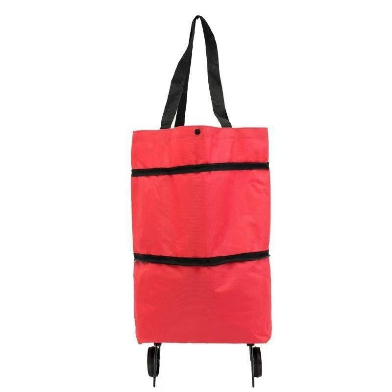 [Najlepiej sprzedający się produkt]🛒♻️2 w 1 składana torba na zakupy i plecak, lekka torba na zakupy/wózek na kółkach