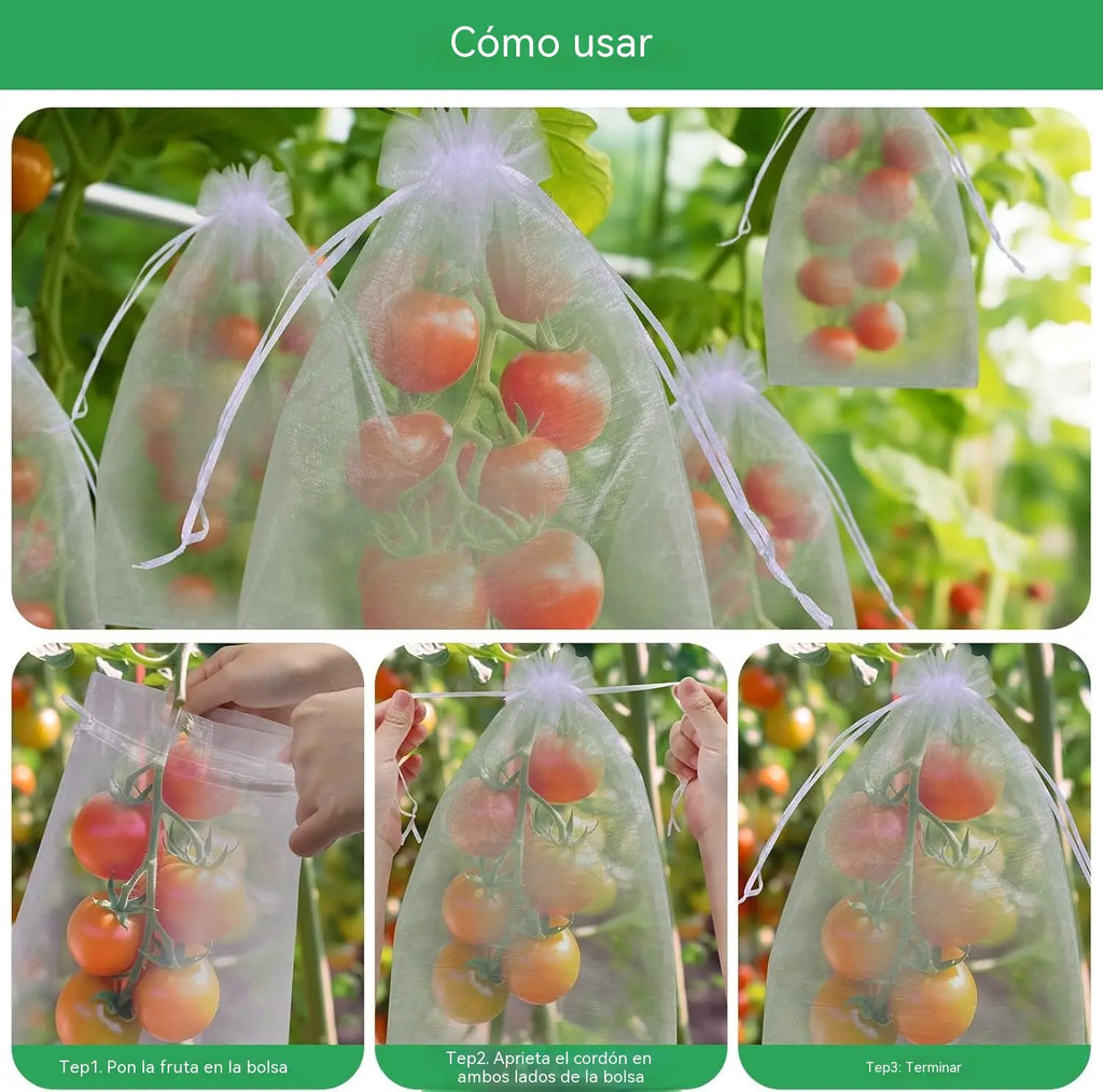 【50 sztuk (24*38 cm)】Moskitiera na muszki owocówki, siatka ochronna na drzewa do ogrodu dla ptaków, siatki ogrodowe do ochrony kwiatów, roślin, owoców i warzyw