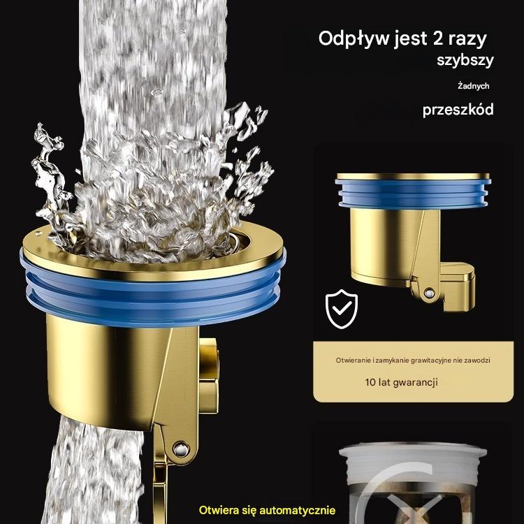 [Kup jeden, a drugi dostaniesz gratis] Uniwersalny mosiężny odpływ podłogowy z rdzeniem pochłaniającym zapachy