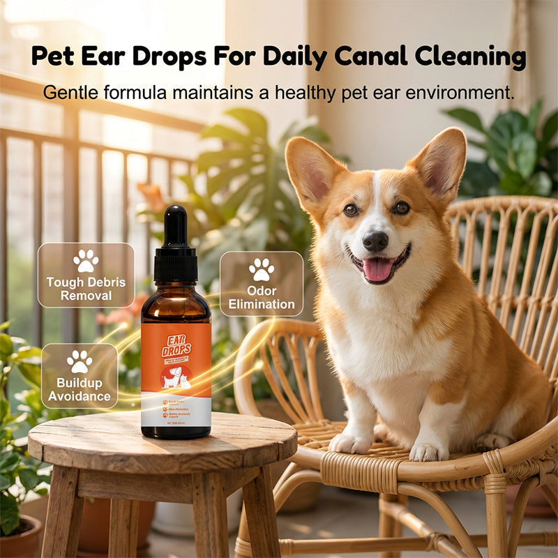【Kup 1, a 1 dostaniesz gratis】🐶🐱Naturalne krople do uszu dla psów i kotów, zapobiegające swędzeniu i gromadzeniu się woskowiny usznej