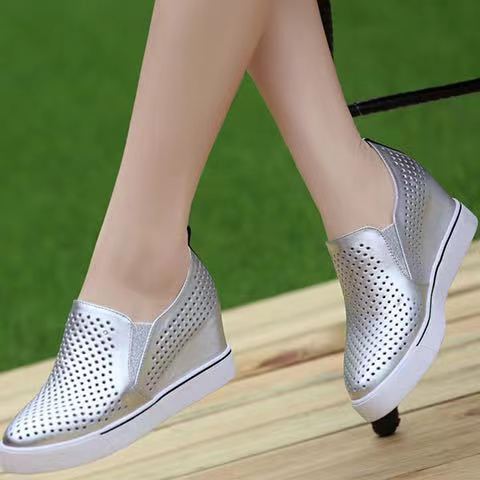 【34-41】Lato 2026 damskie buty na co dzień z miękkiej skóry z grubą podeszwą