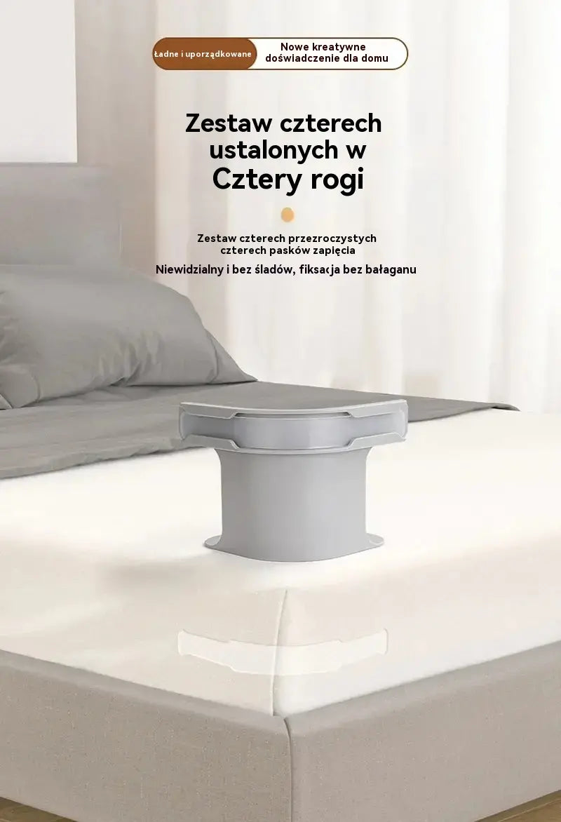 [4 sztuk]🧵🏠Niewidoczne zapięcia do prześcieradeł – bezigłowe, antypoślizgowe i łatwe w użyciu