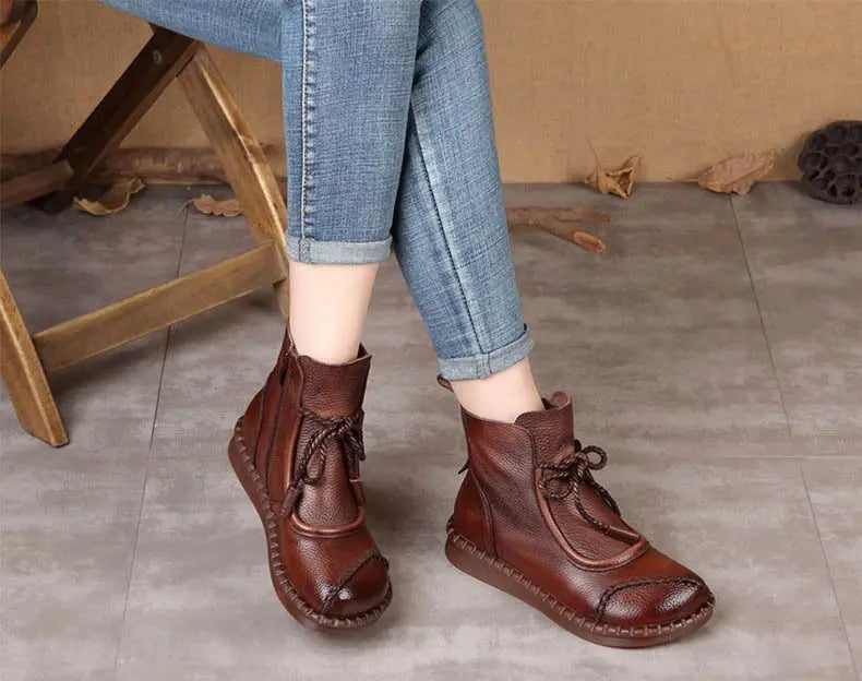 【Rozmiary 35-40】🌷👢Przedsprzedaż wczesną jesienią🎉 Damskie buty retro wykonane z miękkiej skóry
