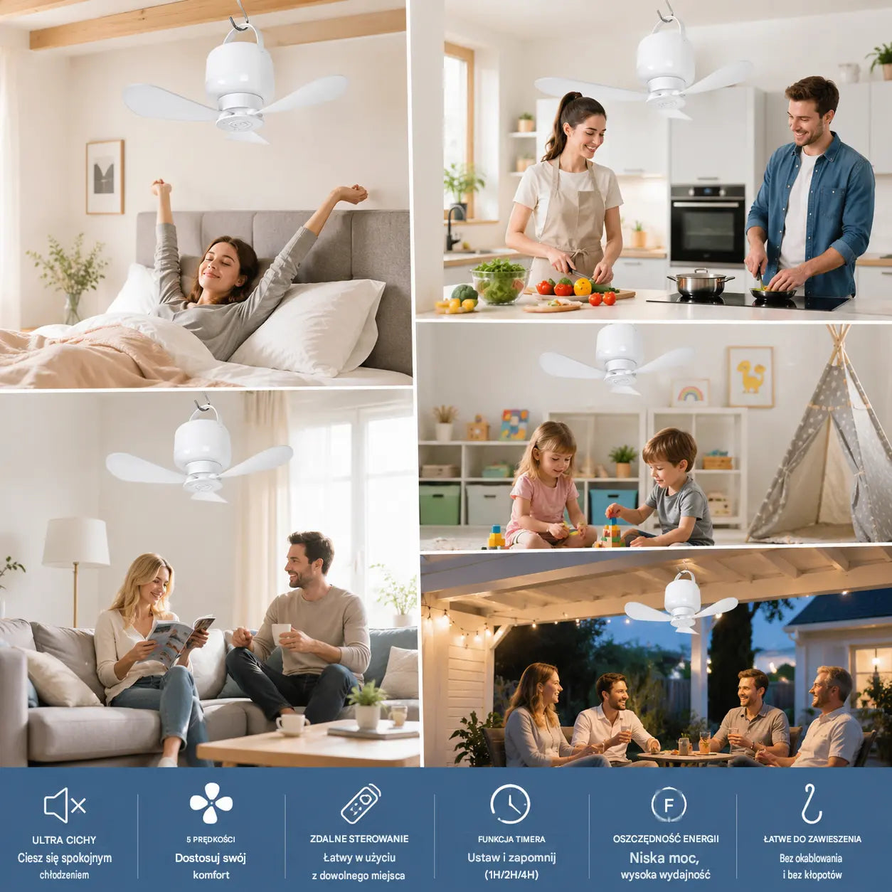 ⏰ Oferta limitowana: Wentylator sufitowy z akumulatorem i oświetleniem LED!