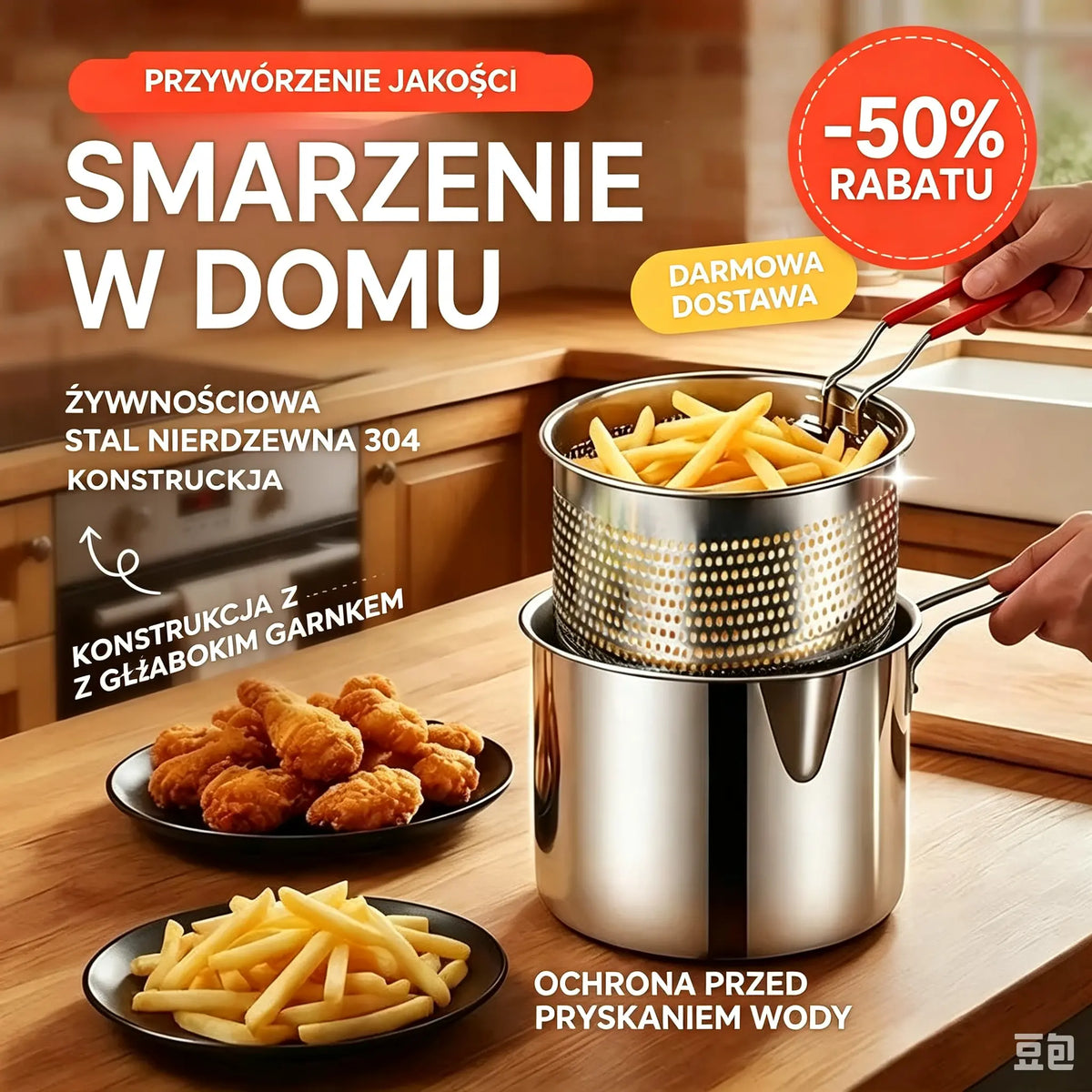 🍢🍖🍗Ruszt do patelni ze stali nierdzewnej