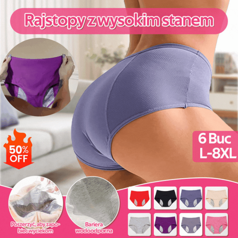 Płatność przy odbiorze🔥🩲2026 Nowa ulepszona bielizna z wysokim stanem i szczelnym stanem【L-8XL】