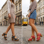 ✨👠【Rozmiary 35-43】🔥 🎉 Sandały na platformie z grubym obcasem — podkreślają wysokość, są bardziej stabilne i stylowe