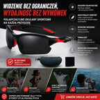 【Kup jeden, a drugi dostaniesz gratis】Sportowe okulary przeciwsłoneczne z polaryzacją i aerodynamiczną konstrukcją Surround