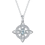 Naszyjnik z węzłem czarownicy i kamieniem szlachetnym 🔮💞 Chroń swoich bliskich