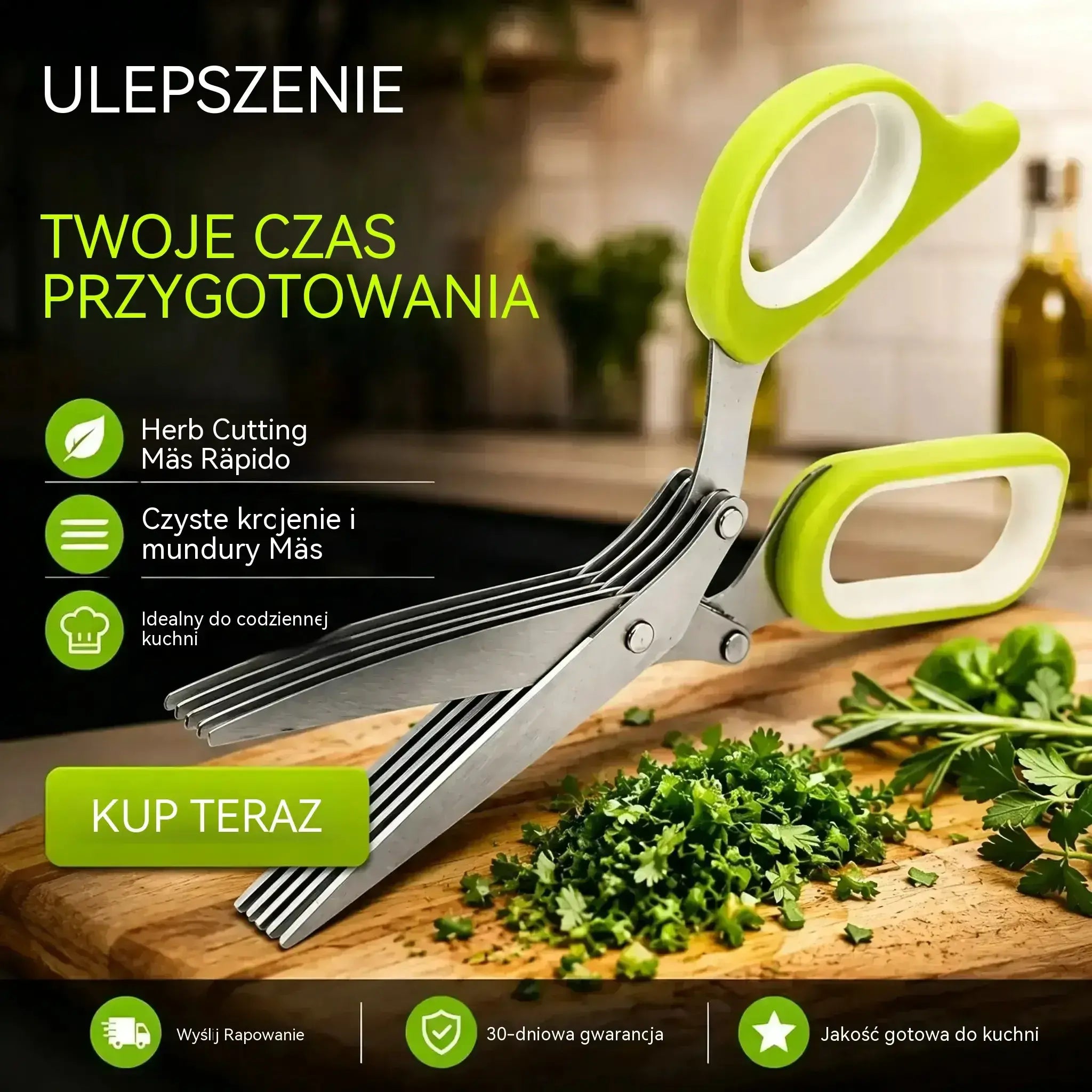 ✂️Wielofunkcyjne nożyczki kuchenne ze stali nierdzewnej z pięcioma ostrzami!