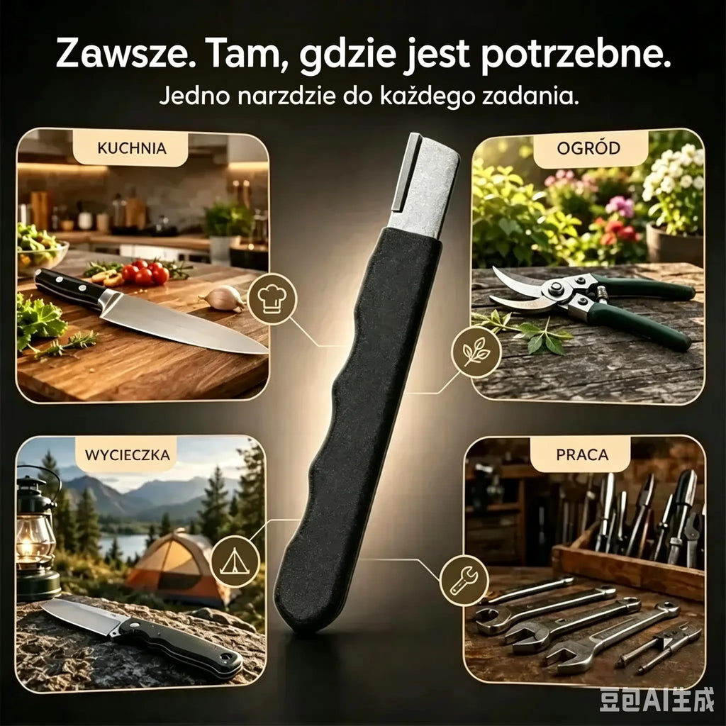 Przenośna ostrzałka do noży i nożyczek – Przywraca ostrość w zaledwie kilka sekund