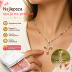 Oferta specjalna: Naszyjnik z krzyżykiem wysadzanym wielokolorowymi cyrkoniami. W zestawie piękne pudełko na biżuterię.