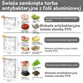 [60 torebek] Aluminiowa torba spożywcza z zamknięciem strunowym