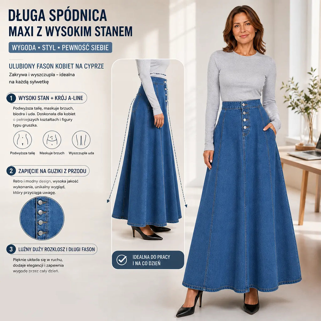 📢📢50% zniżki!!! 🎉🚨 Ważna wiadomość: 50% zniżki kończy się dziś wieczorem! Damska spódnica jeansowa
