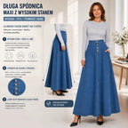 📢📢50% zniżki!!! 🎉🚨 Ważna wiadomość: 50% zniżki kończy się dziś wieczorem! Damska spódnica jeansowa