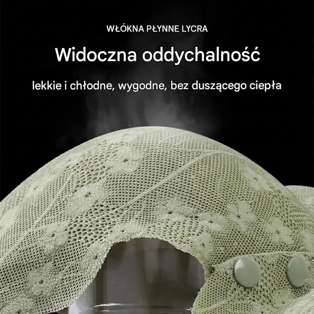 【3-częściowy zestaw】Biustonosz damski bez fiszbin z guzikami z przodu 【40-100 kg】