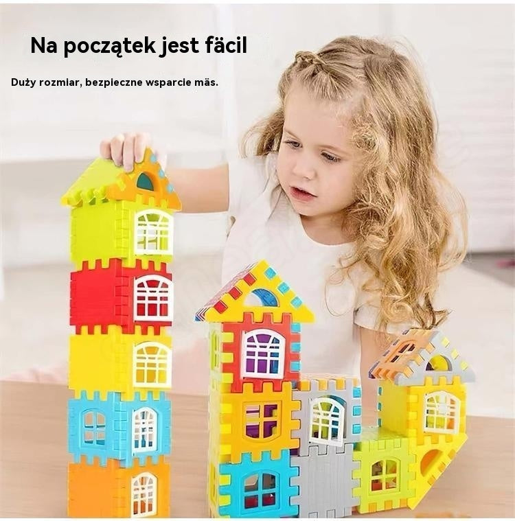 🎁【70 elementów】edukacyjne klocki konstrukcyjne