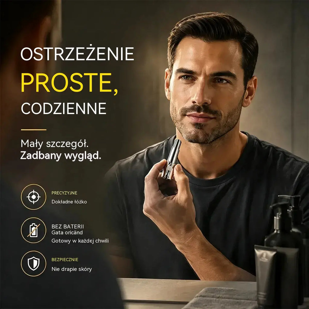 【2 sztuki】Ręczny mechaniczny trymer do włosów w nosie w stylu vintage.