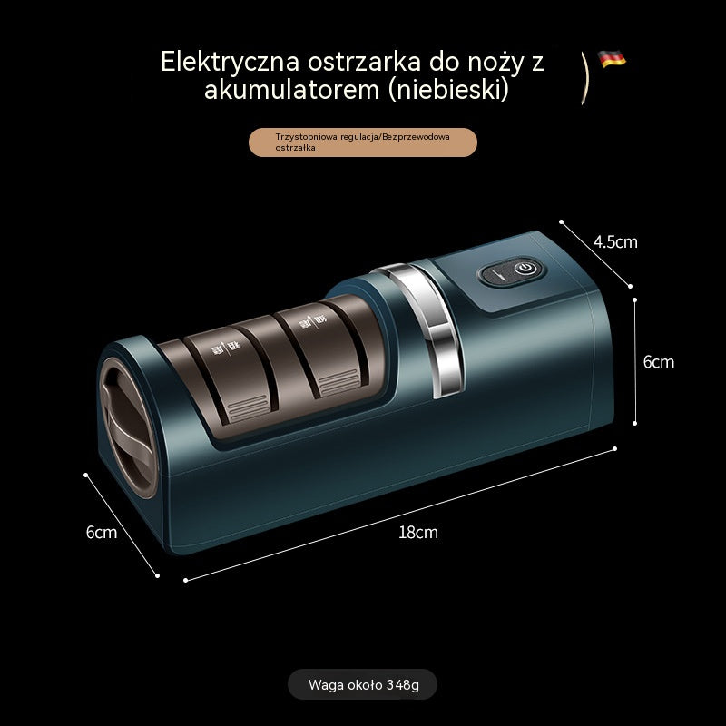 Ograniczona czasowo zniżka 40%!  Wielofunkcyjna bezprzewodowa elektryczna ostrzałka do noży, akumulatorowa