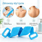 🛁 Kup 1, a 1 otrzymasz GRATIS – Dwustronna silikonowa rękawica kąpielowa – bardzo długa rękawica do peelingu ciała, która ułatwia dokładne mycie pleców