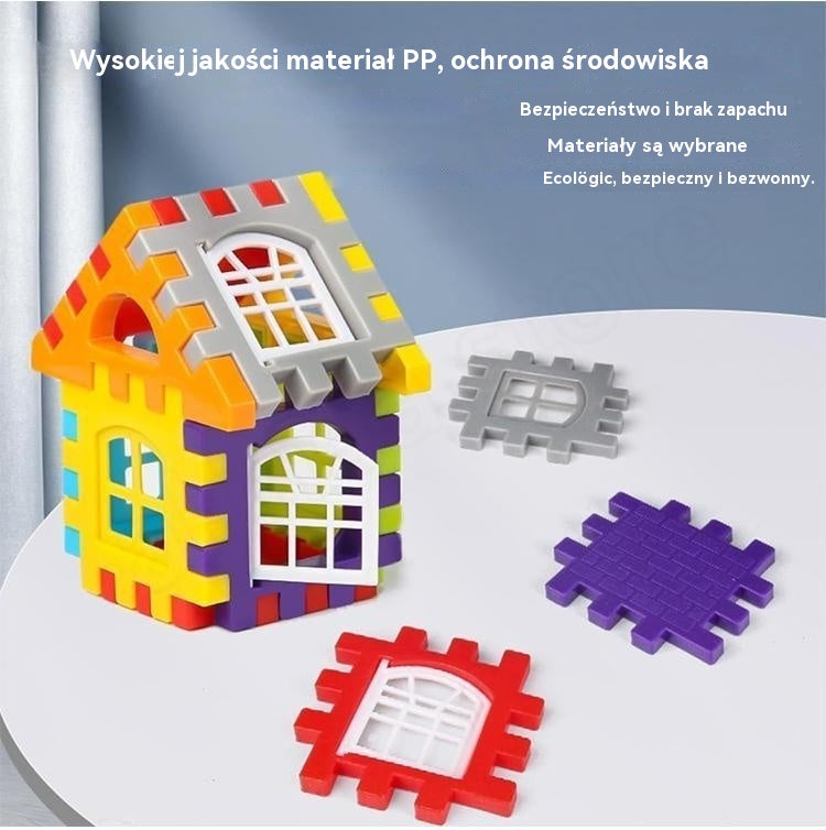 🎁【70 elementów】edukacyjne klocki konstrukcyjne