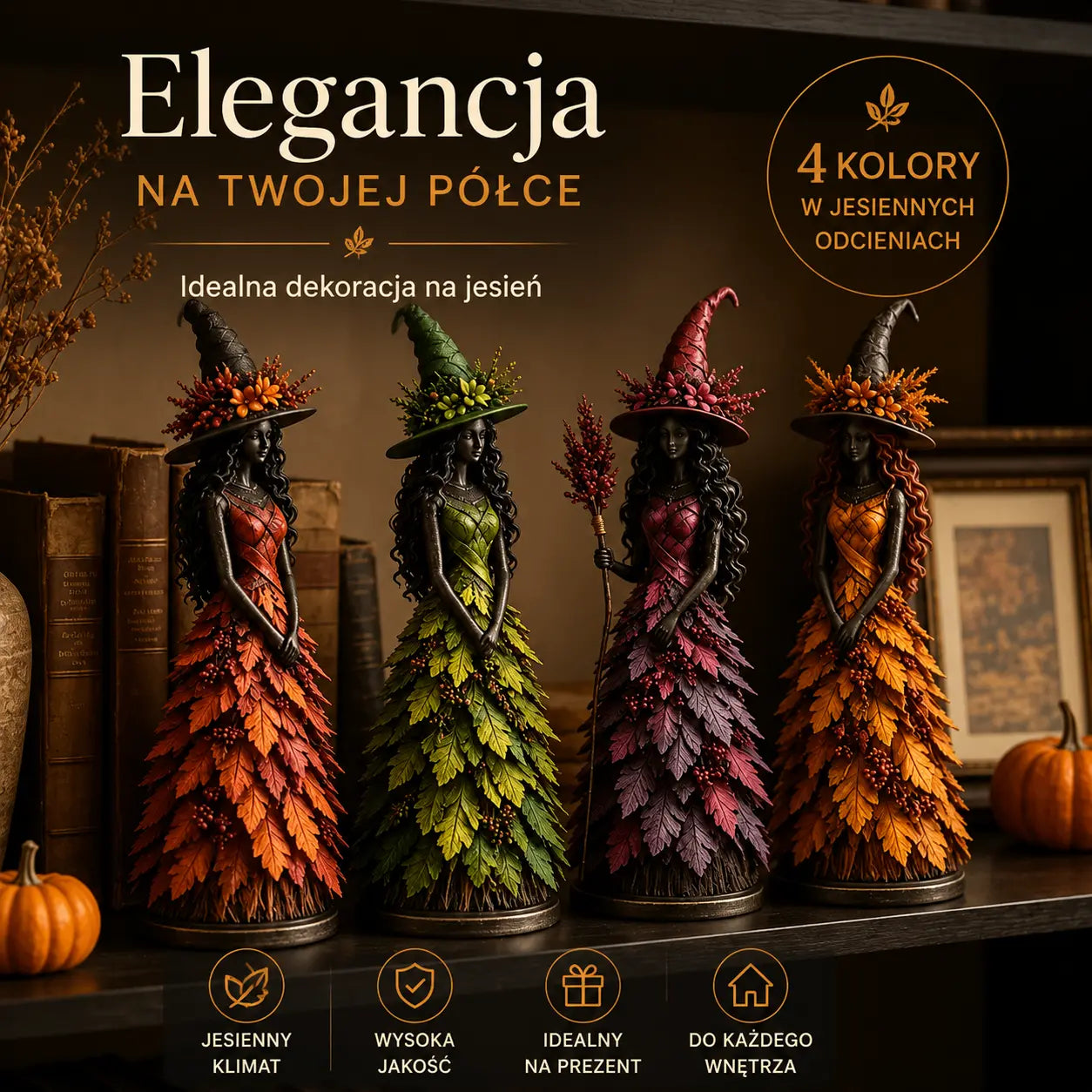 🧙‍♀️ Zaczarowana figurka jesiennej wiedźmy