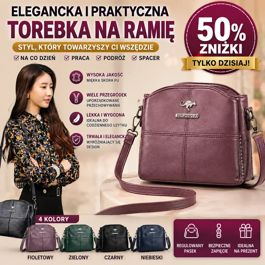 👜 Nowa torba na ramię z prawdziwej skóry, retro, ręcznie robiona, nowoczesna i uniwersalna.
