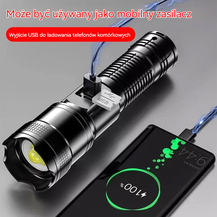 🔦【50% zniżki dzisiaj】Nowa zewnętrzna lampa patrolowa, mocna latarka o dużym zasięgu