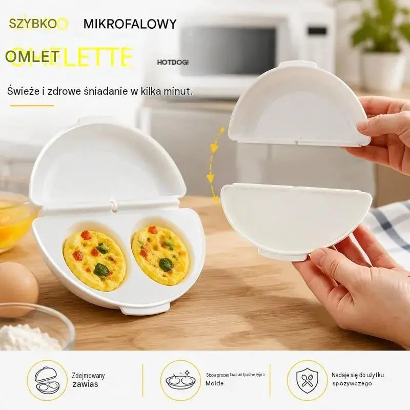 🍳 Przyrząd do omletów do mikrofalówki 2 w 1 | Szybkie i łatwe przygotowanie jajek