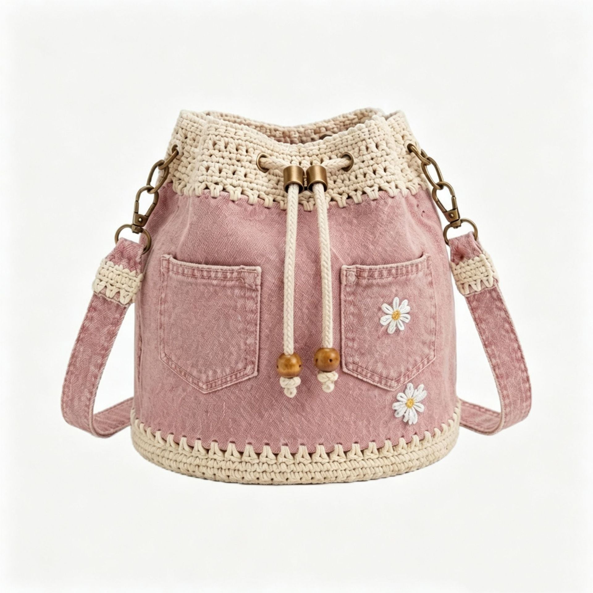 45% OFF!  Tkana torba jeansowa w stylu boho, która dopełni każdą stylizację ✨