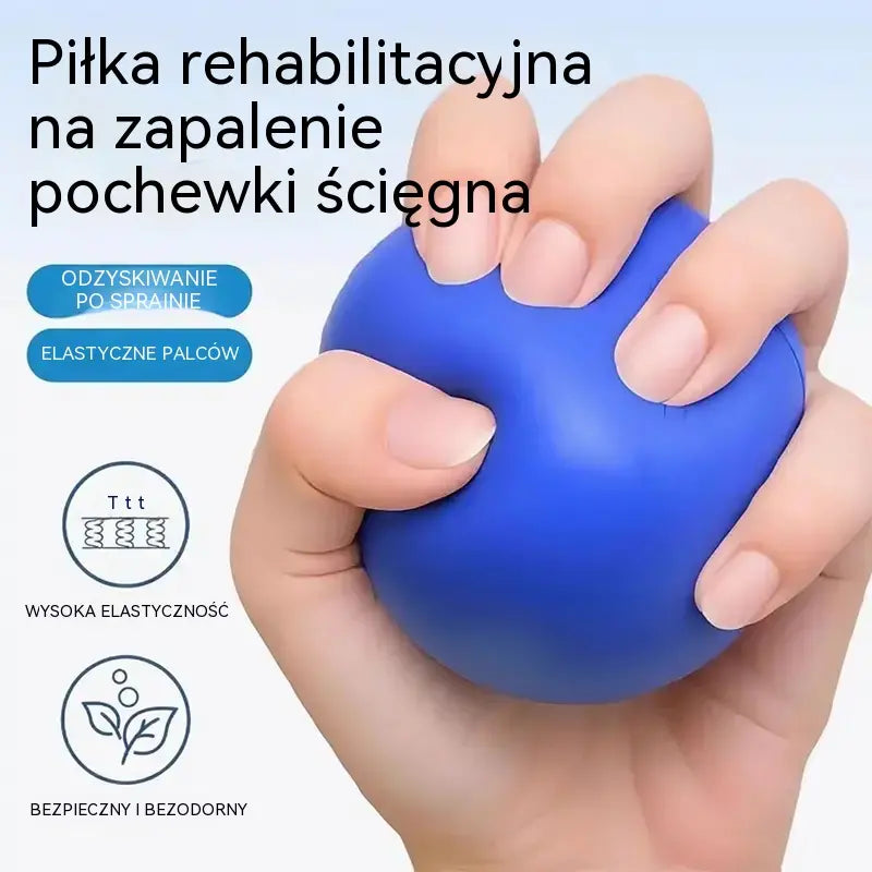 Piłka ortopedyczna do rehabilitacji palców i dłoni, z pierścieniami mocującymi, urządzenie do ćwiczeń siłowych i ruchowych dla osób starszych lub po udarze