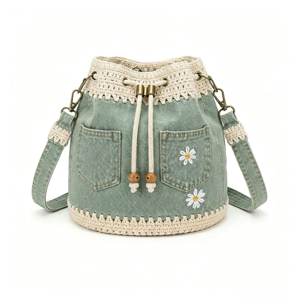 45% OFF!  Tkana torba jeansowa w stylu boho, która dopełni każdą stylizację ✨