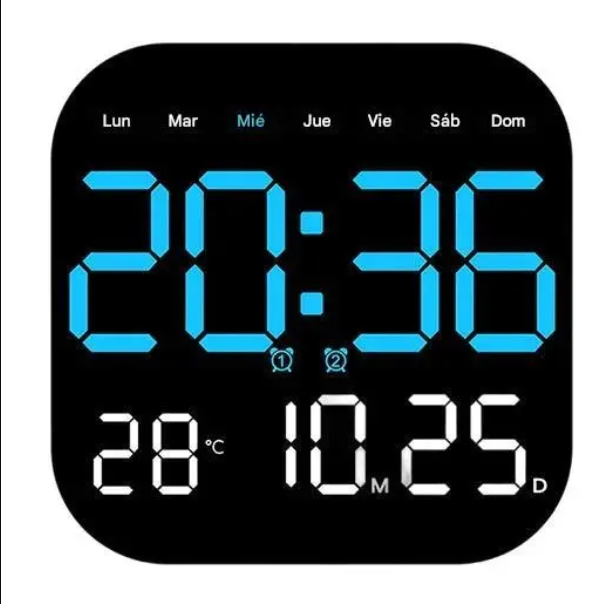 🕰️ Cyfrowy zegar do domu i biura o podwójnym zastosowaniu: Delikatnie Cię obudzi, pożegnaj się z uciążliwymi alarmami!